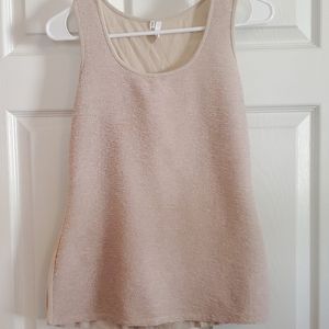Cream gold glitter top